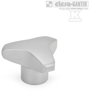 Pokrętło trójramienne GN 5345-60-M10-D