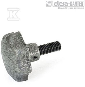 Pokrętło żeliwne GN 6336.4-SG-63-M12-40