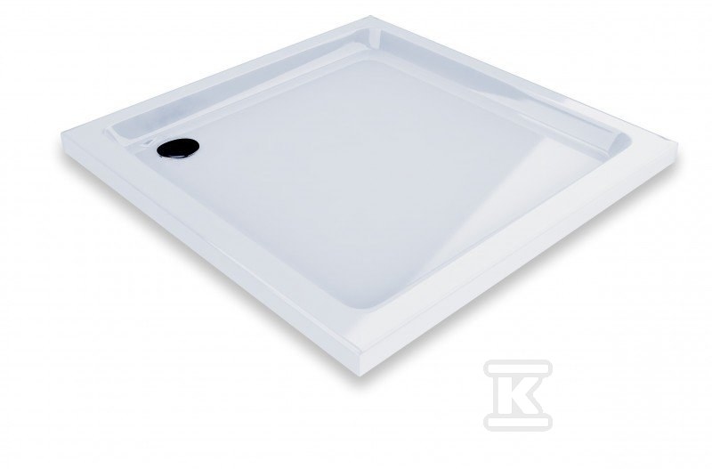 Brodzik akrylowy Ravak Angela Basic LA 90cm- prysznicowy kwadratowy do instalacji na nóżkach wykonany z antybakteryjnego u średnica syfonu 90mm