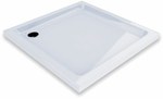 Brodzik Ravak Angela Basic Kompakt 80cm-samonośny prysznicowy kwadratowy do instalacji w całości z panelem wykonany z antybakteryjnego u średnica syfonu 90mm