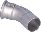 Kolano nyplowe 45° Inox - 35
