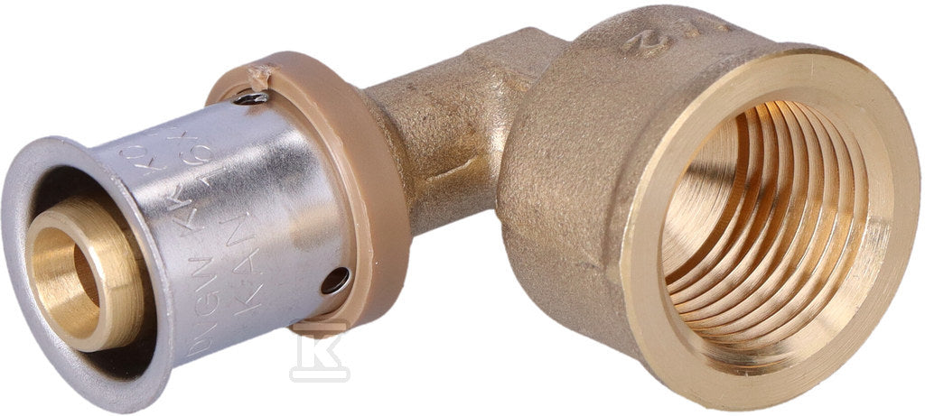 Kolano 90° mosiężne GW ultraPRESS - 16 Rp1/2"