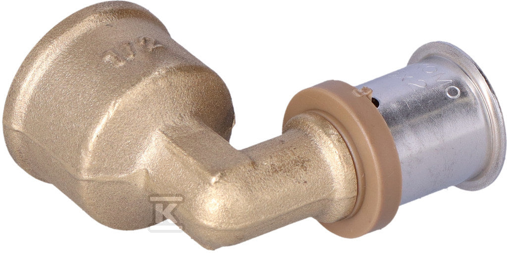 Kolano 90° mosiężne GW ultraPRESS - 16 Rp1/2"