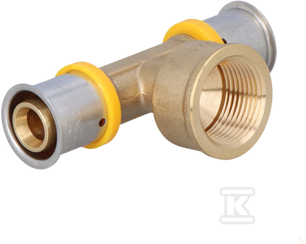 Trójnik mosiężny GW ultraPRESS - 20 Rp3/4"