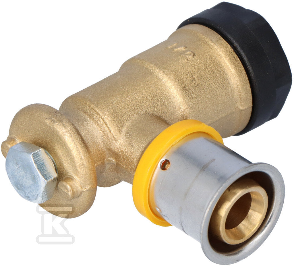 Kolano ścienne mosiężne GW ultraPRESS - 20 Rp1/2" L = 52.5 mm
