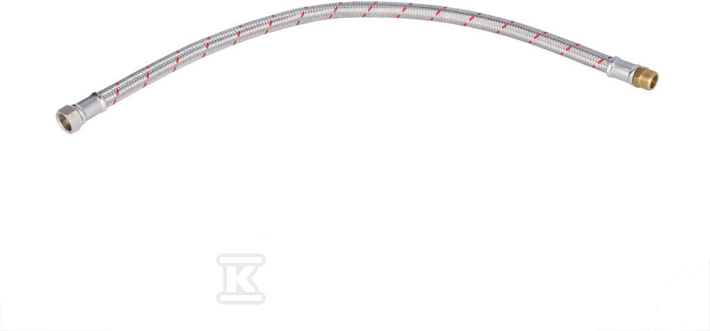 Wąż w oplocie 10bar,L=70 cm,1/2" gwint wewnętrzny / gwint zewnętrzny nierdzewny