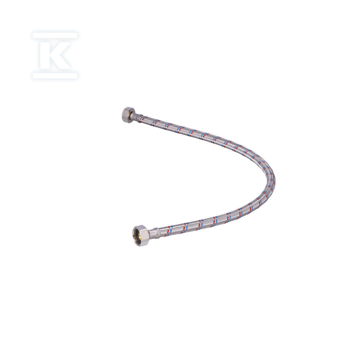 Wąż w oplocie stalowym 60 cm 1/2" nakrętno-nakrętny uszczelka Onnline