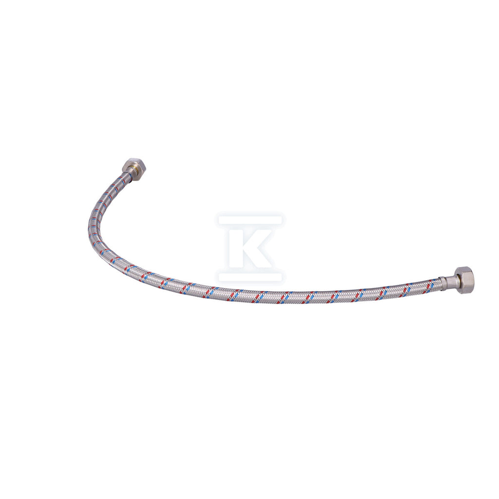 Wąż w oplocie stalowym 60 cm 1/2" nakrętno-nakrętny uszczelka Onnline