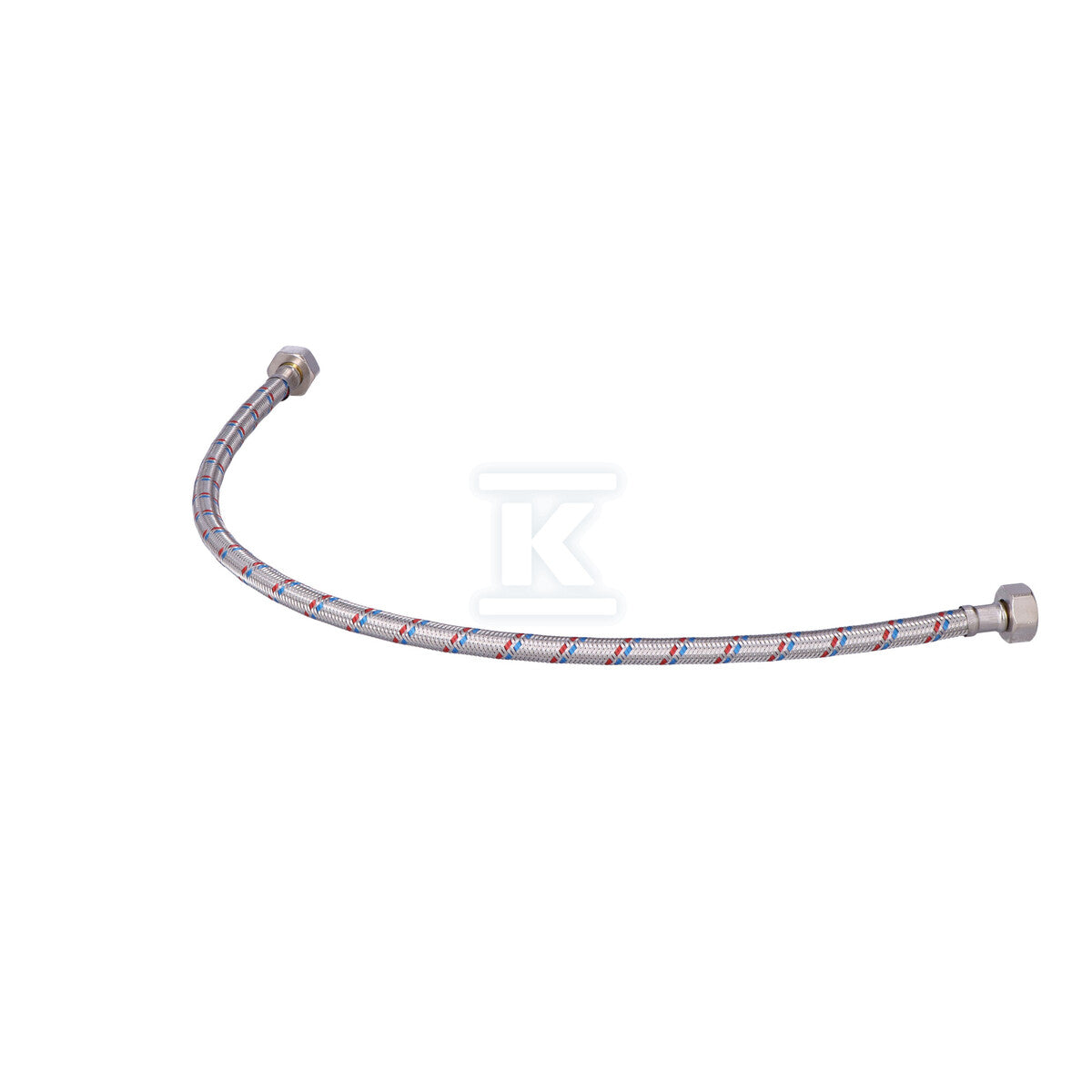 Wąż w oplocie stalowym 60 cm 1/2" nakrętno-nakrętny uszczelka Onnline