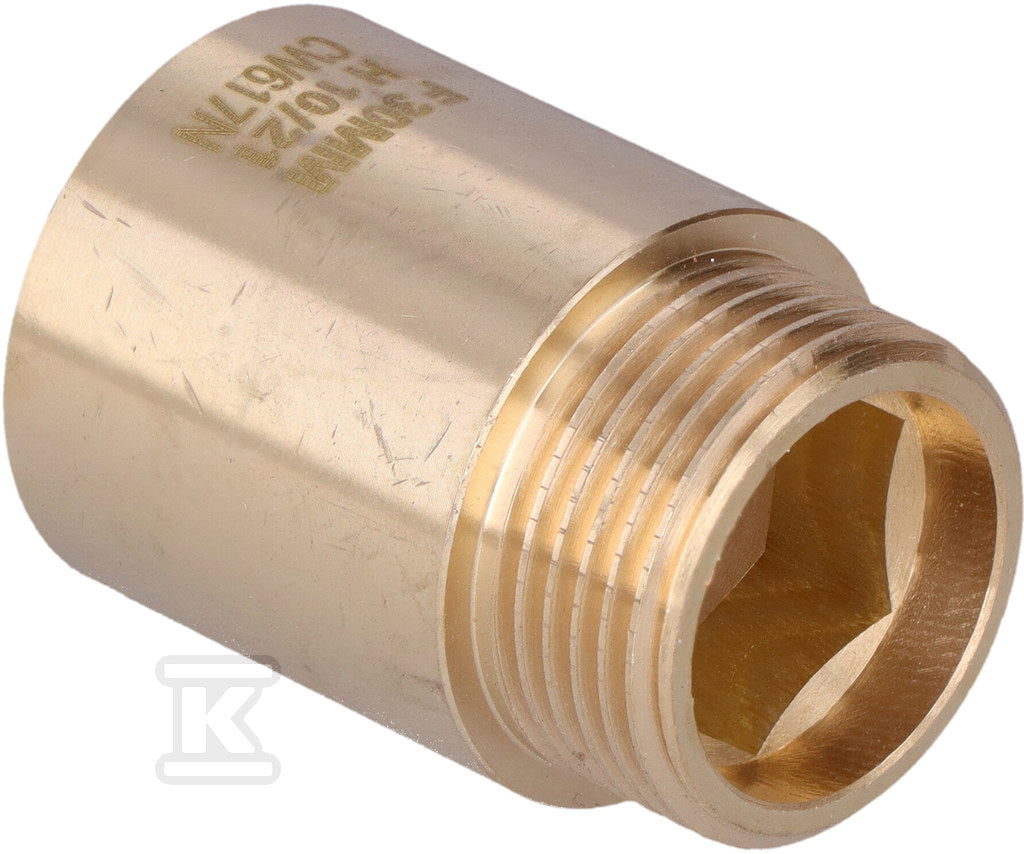 Przedłużka mosiężna 3/4" 30 mm żółta Onnline