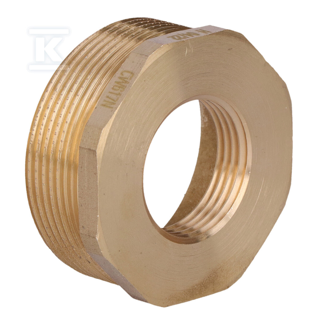 Redukcja mosiężna 2"x1" żółta