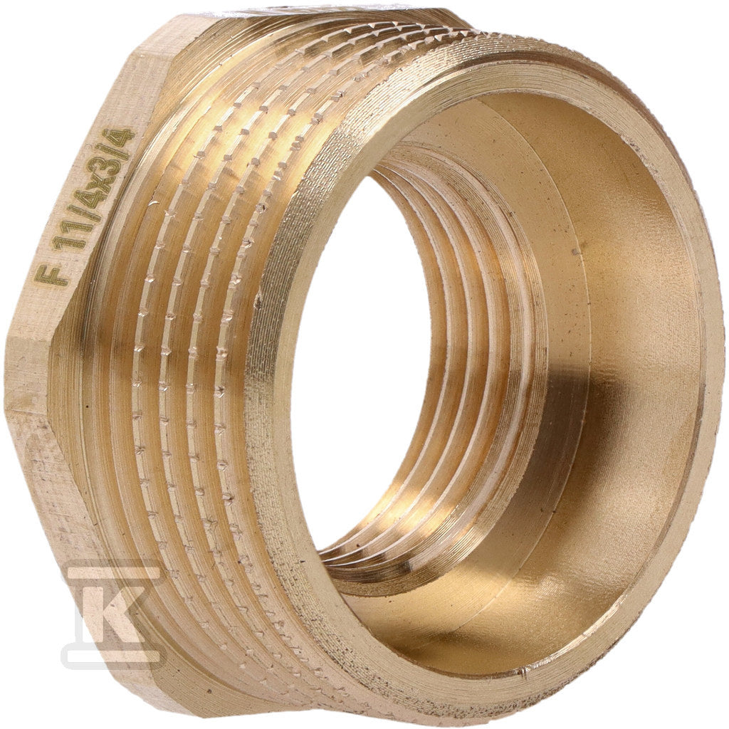Redukcja mosiężna 5/4"x3/4" żółta