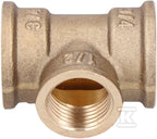 Trójnik redukcyjny mosiężny 3/4"x1/2"x3/4" żółty