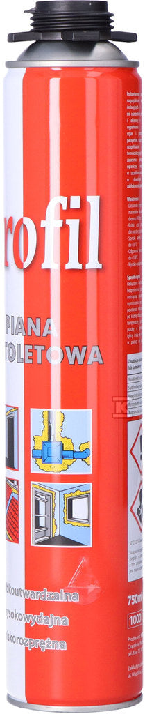 Piana pistoletowa profil 750 ml, niskorozprężna