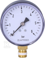 Manometr grzewczy RF 63 RAD, fi 63 mm, 0-6 bar, 1/4" rad, kl. 2.5 pionowy