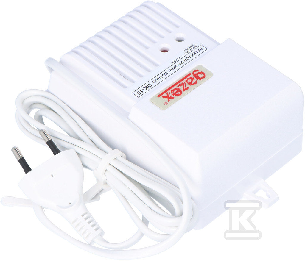 Domowy detektor propan-butanu DK-15 propan-butan, alarm 15% DGW, wyj.do syreny zewn., sensor p-p, zasilanie 230V (do użytku domowego)