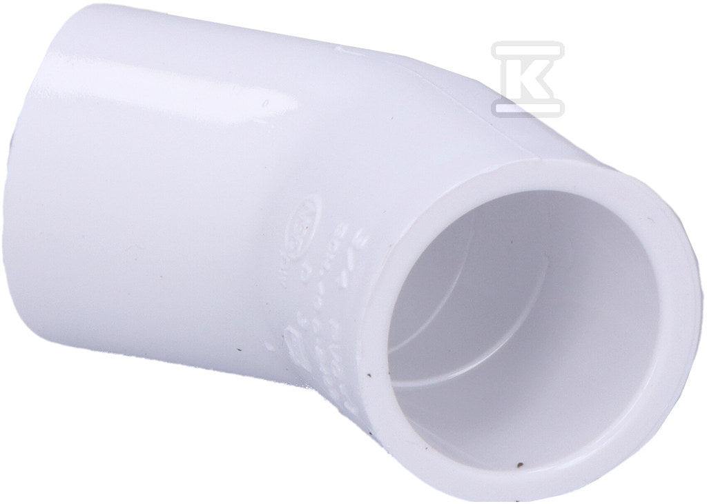 Kolano 45˚ KW/KW PVC-U 3/4"