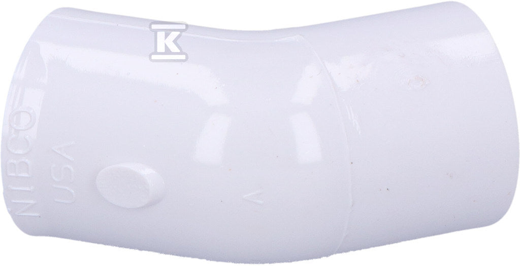 Kolano 45˚ KW/KW PVC-U 3/4"