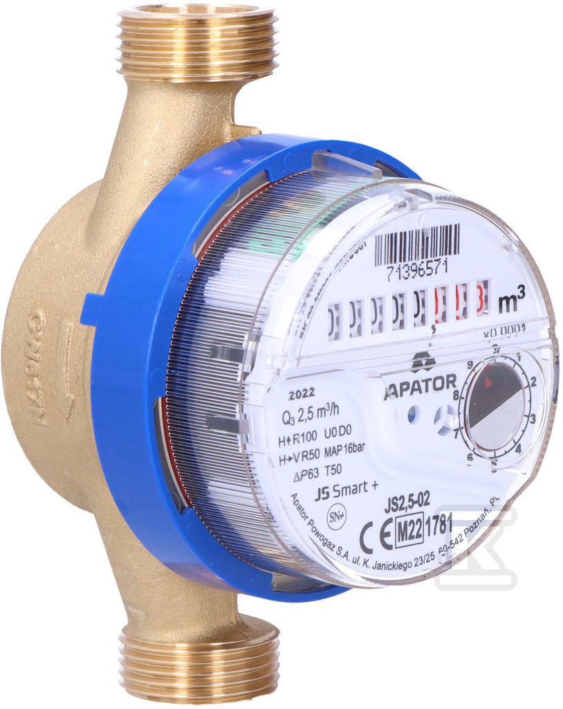 Wodomierz jednostrumieniowy SMART+ JS2,5-02,R100, DN15, zimna woda
