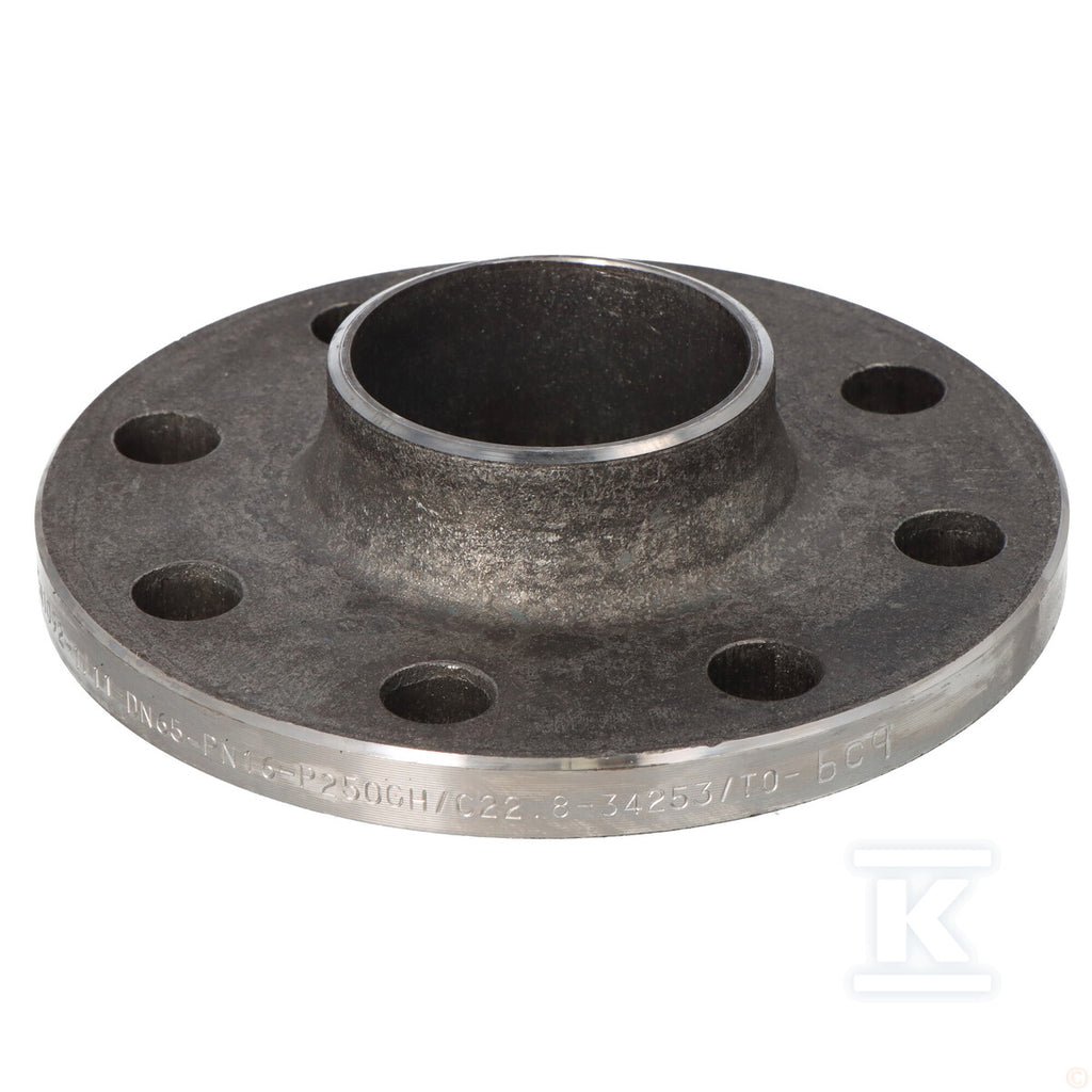 Kołnierz stalowy szyjkowy do przyspawania DN65 PN16 EN1092-1 P245GH/P250GH