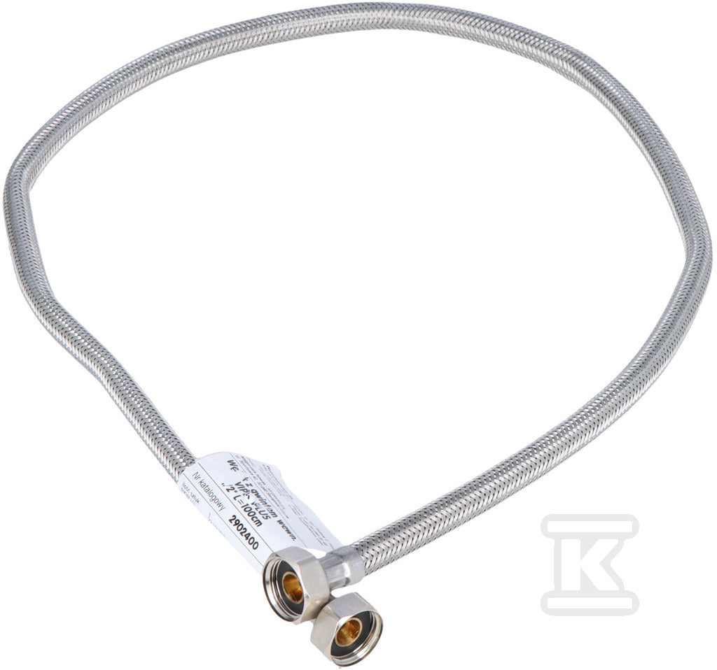 Wężyk z gwintem W-W w oplocie ze stali nierdzewnej Viper Plus 1/2" - L 100