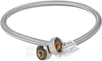 Wężyk z gwintem W-W w oplocie ze stali nierdzewnej Viper Plus 3/4" - L 80