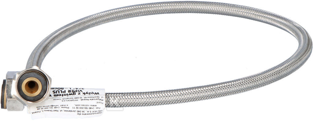 Wężyk z gwintem W-W w oplocie ze stali nierdzewnej Viper Plus 3/4" - L 80