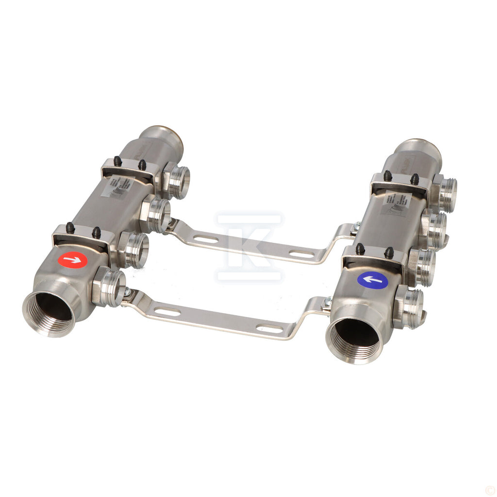 Rozdzielacz BASE Inox K2-4 G1"-G3/4" liczba obiegów 4