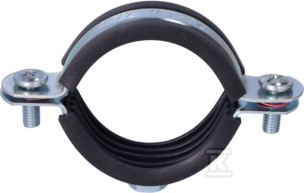 Obejma metalowa z wkładką tłumiacą EPDM - komplet 6/4" 47-51 OPAL