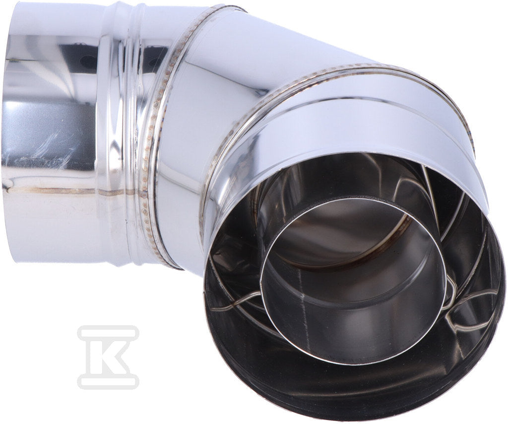 Kolano kominowe DN 80/125, 90 st z uszczelką do kotłów kondensacyinychi turbo