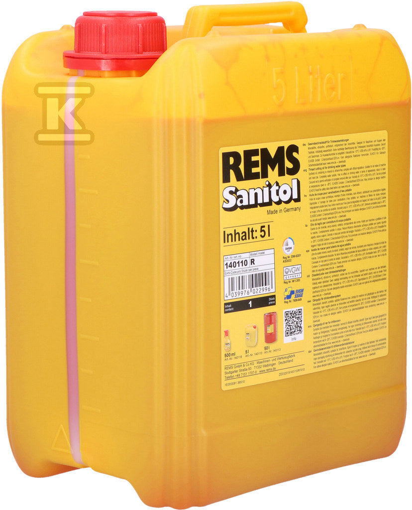 Środek do gwintowania REMS Sanitol 5 l