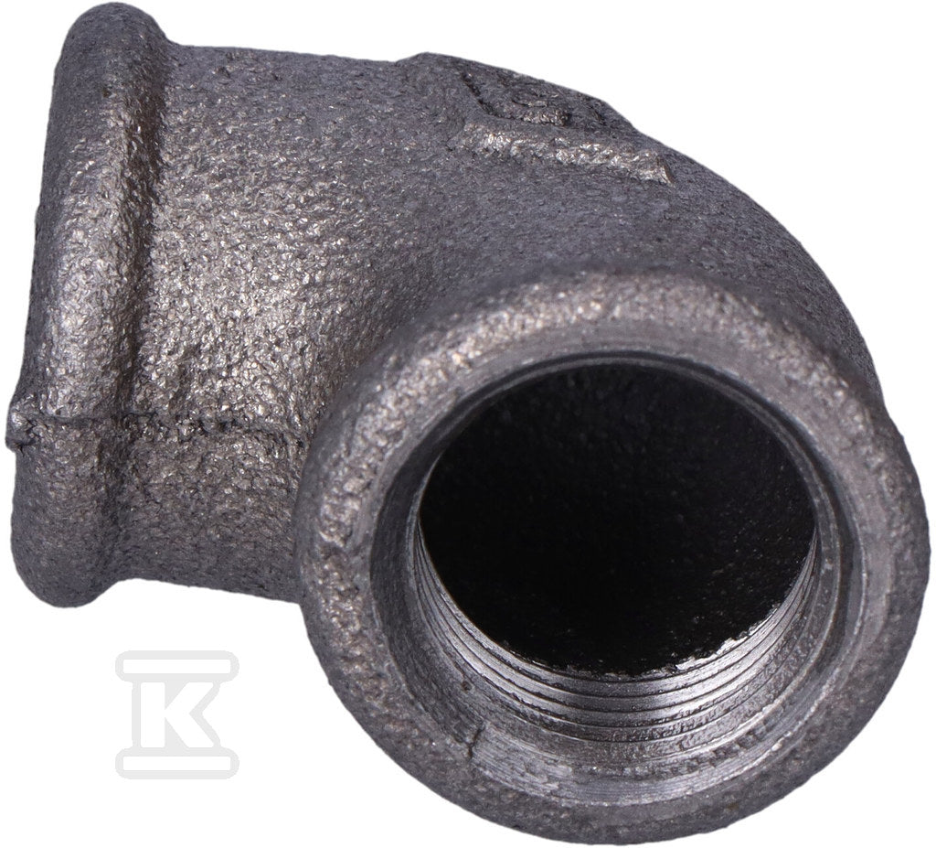 Kolano nakrętne 1/2" czarne A1, NR 6, NR 90