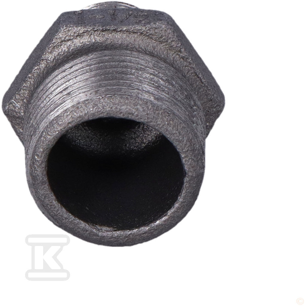 Nypel redukcyjny wkrętno-zwężkowy 1X1/2" czarny N8, NR 40, NR 245