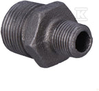 Nypel redukcyjny wkrętno-zwężkowy 1X1/2" czarny N8, NR 40, NR 245