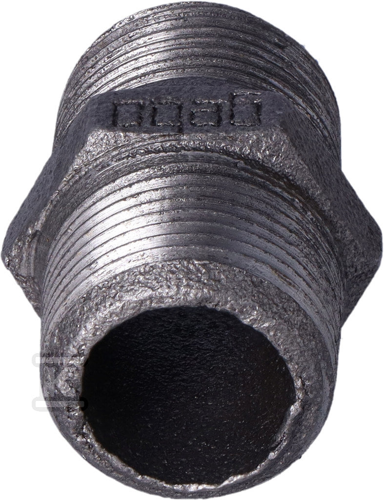Nypel wkrętny równoprzelotowy 3/4" czarny N8, NR 38, NR 280