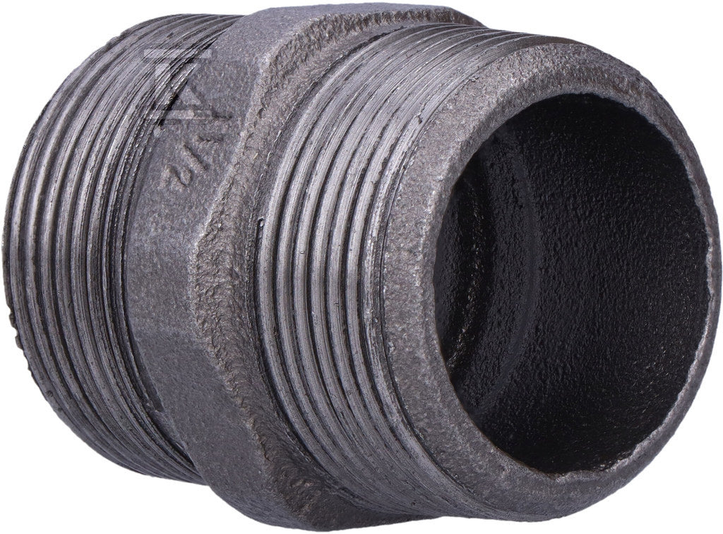 Nypel wkrętny równoprzelotowy 6/4" czarny N8, NR 38, NR 280