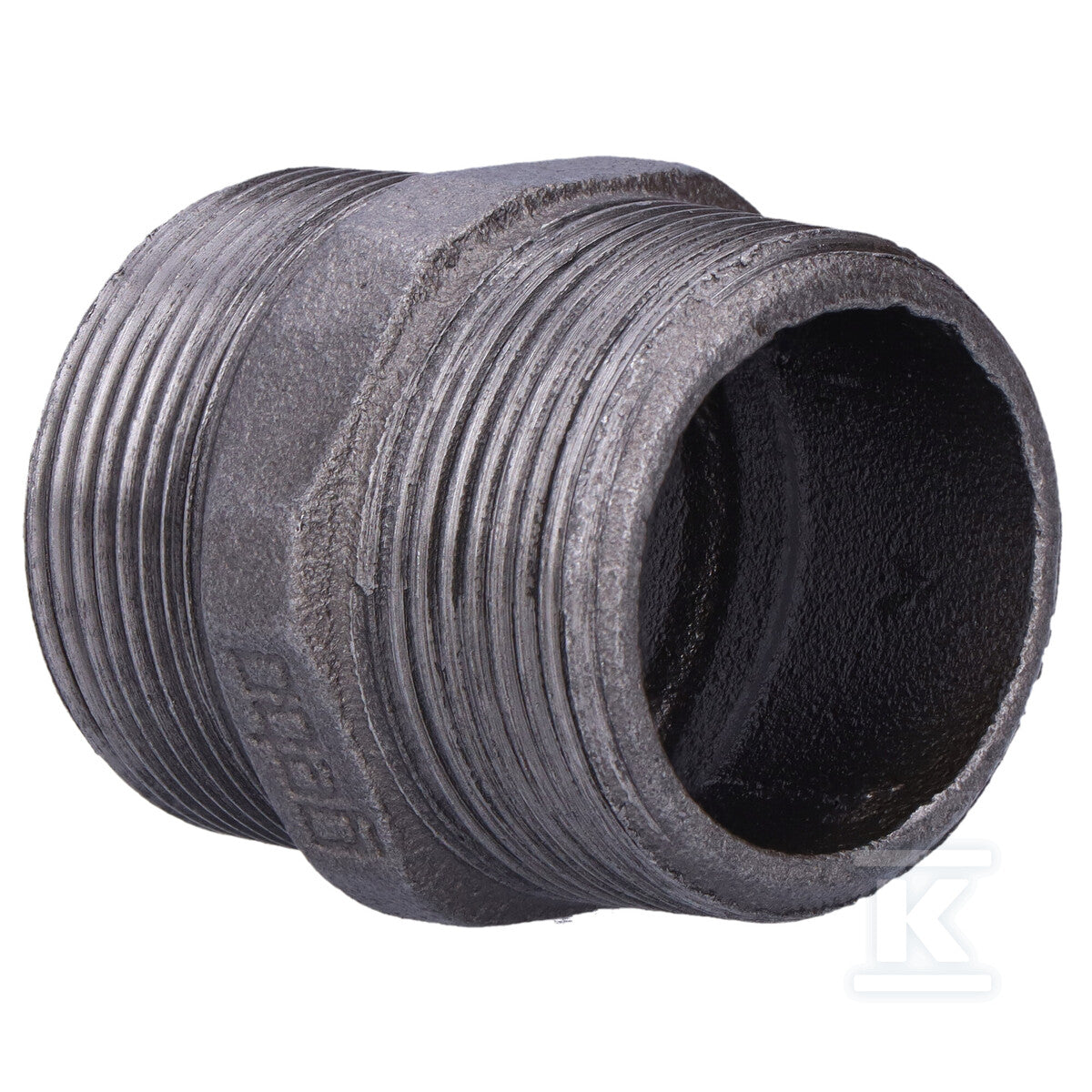 Nypel wkrętny równoprzelotowy 6/4" czarny N8, NR 38, NR 280