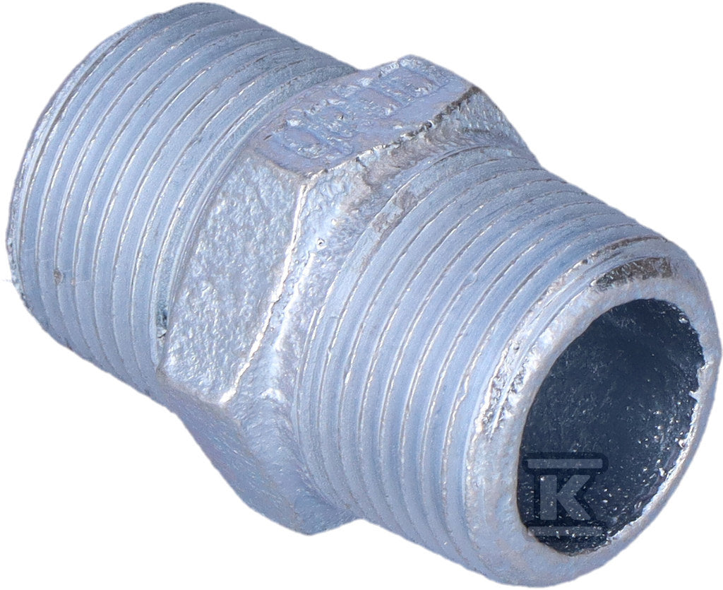 Nypel wkrętny równoprzelotowy 3/4" ocynk N8, NR 38, NR 280