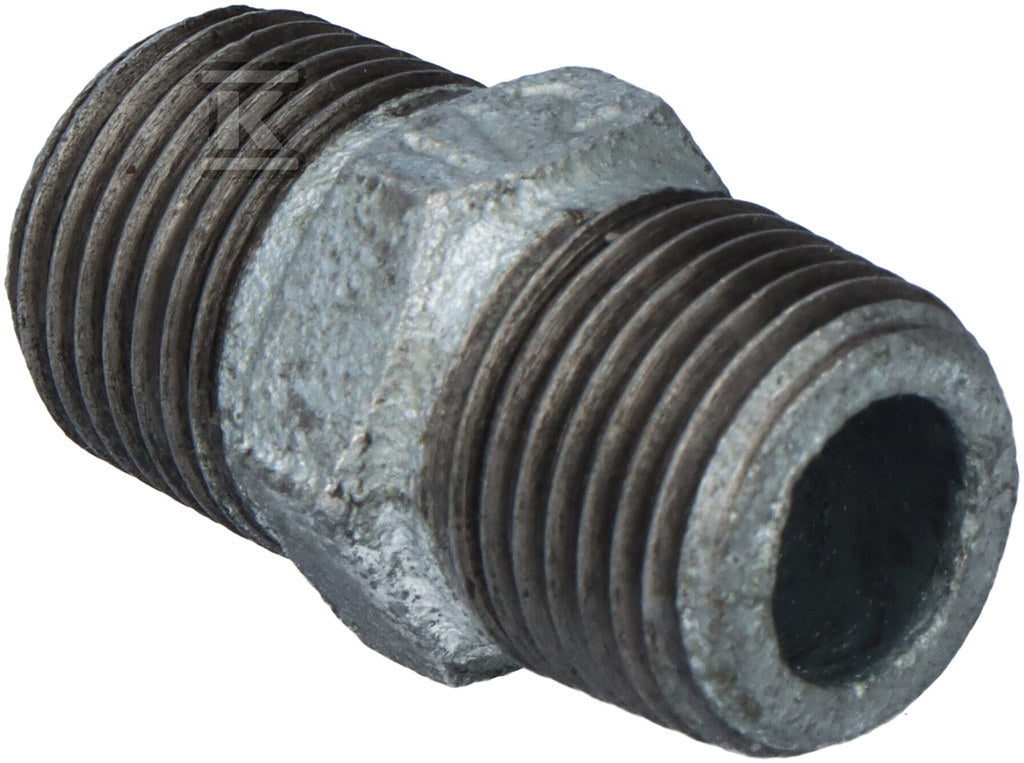 Nypel wkrętny równoprzelotowy 1/2" ocynk N8, NR 38, NR 280
