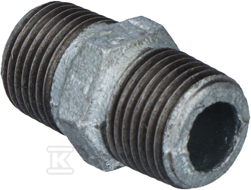 Nypel wkrętny równoprzelotowy 1/2" ocynk N8, NR 38, NR 280