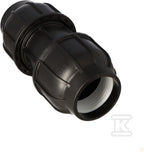 Złączka zaciskowa PP 110x110 PN10, do rur PE, kolor czarny