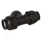 Trójnik zaciskowy PP 90st. 40x6/4"x40 GW gwint wewnętrzny PN16, do rur PE, kolor czarny
