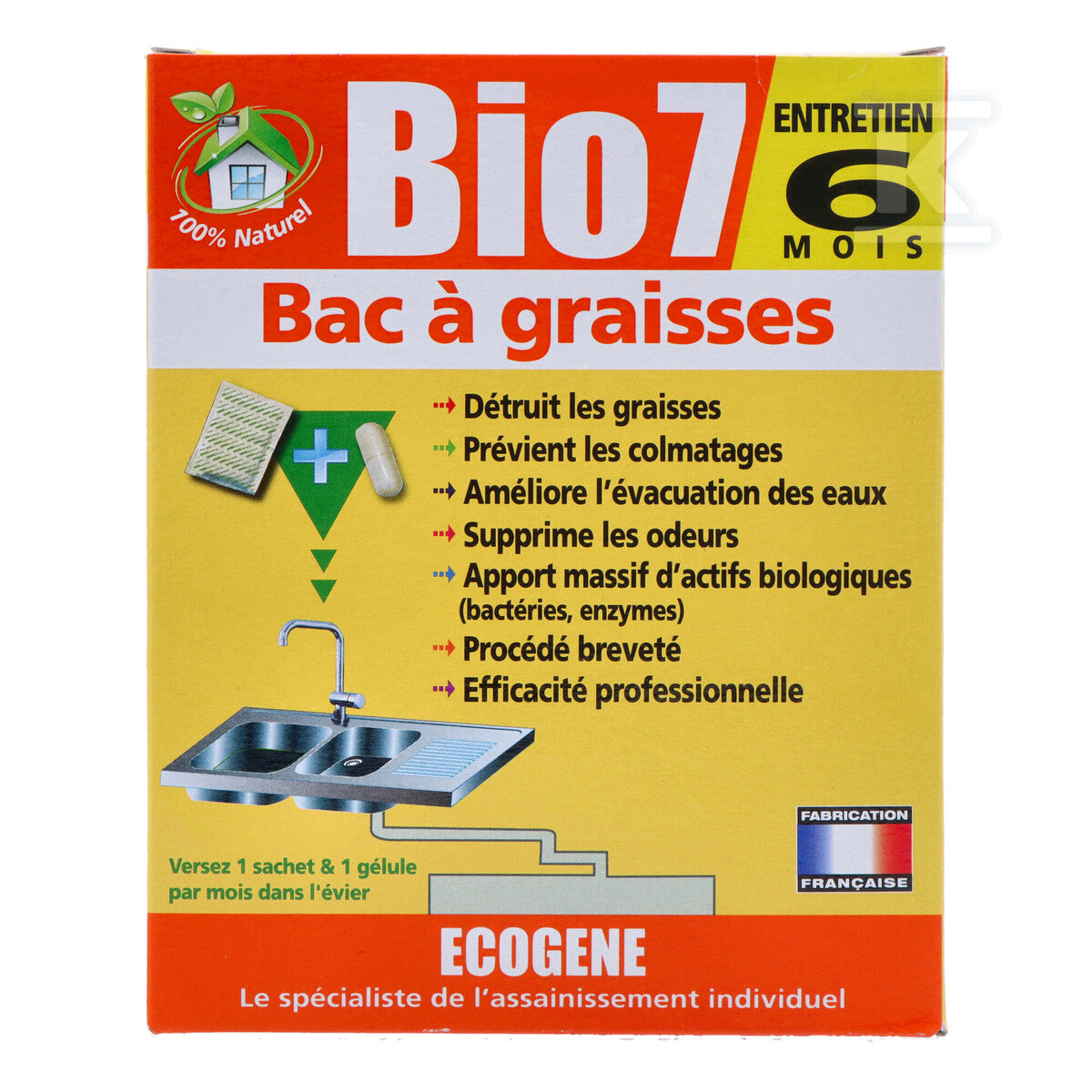 Preparat BIO7 TŁUSZCZE EKSPLOATACJA 480G do osadników i separatorów tłuszczu