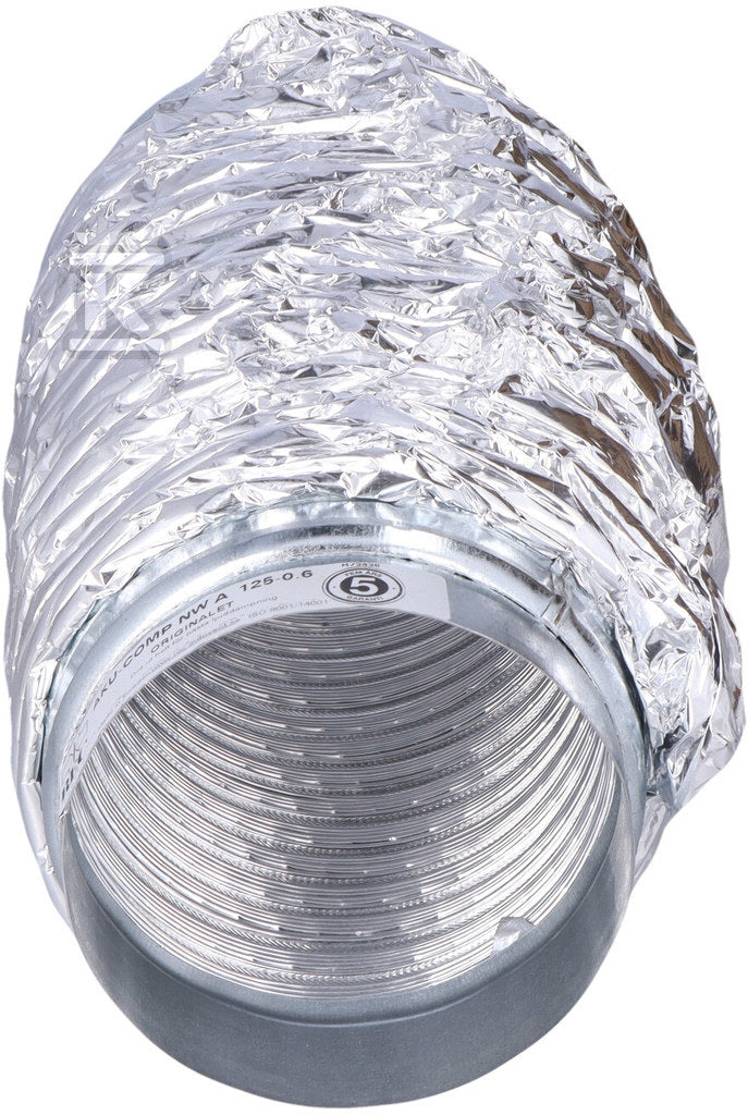 Tłumik kanałowy AKU-COMP, do elastycznych połączeń w systemach wentylacyjnych, długość max. 0,6mm, średnica 125mm