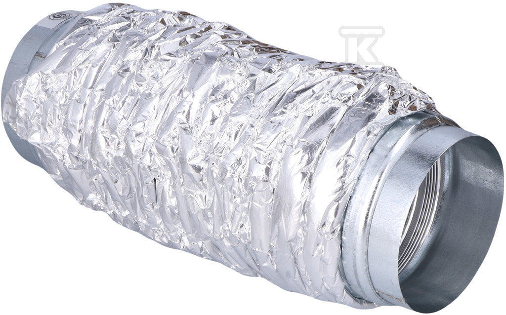 Tłumik kanałowy AKU-COMP, do elastycznych połączeń w systemach wentylacyjnych, długość max. 0,6mm, średnica 125mm