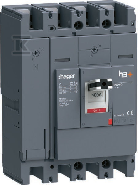 Rozłącznik mocy h3+ P630 4x400A