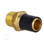 Adapter PE-mosiądz z gwintem zewnętrznym GZ, DN32X1" PE100, SDR11, PN10 gaz/PN16 woda, do montażu z elektromufą lub elektroredukcją