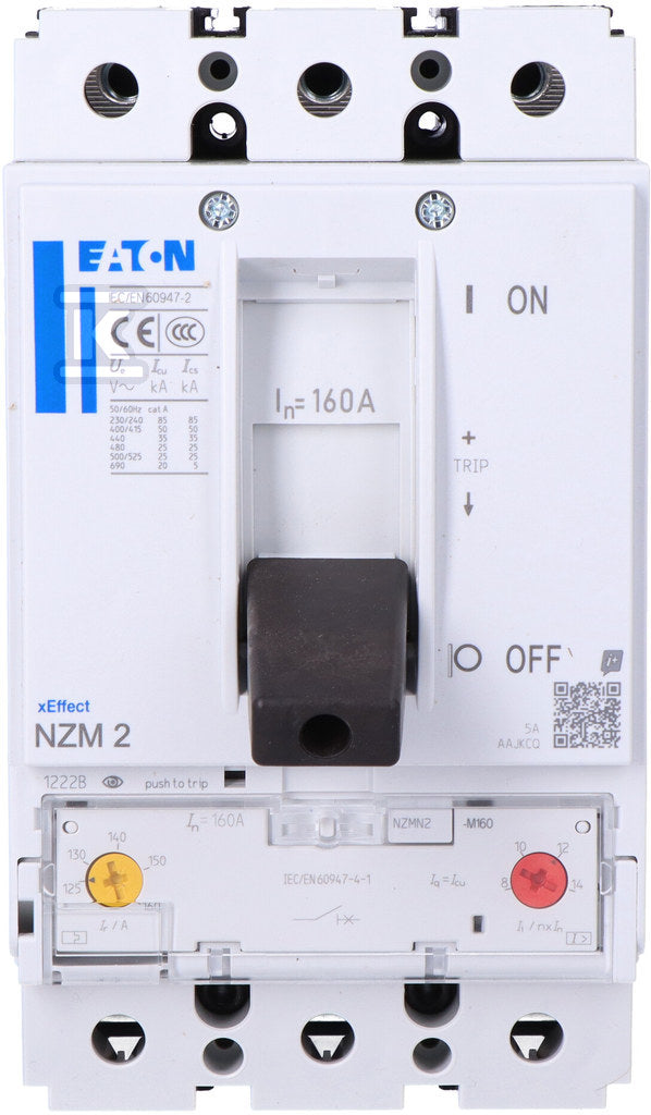 Wyłącznik mocy 3-biegunowy 160A zabezpieczenie silnika NZMN2-M160