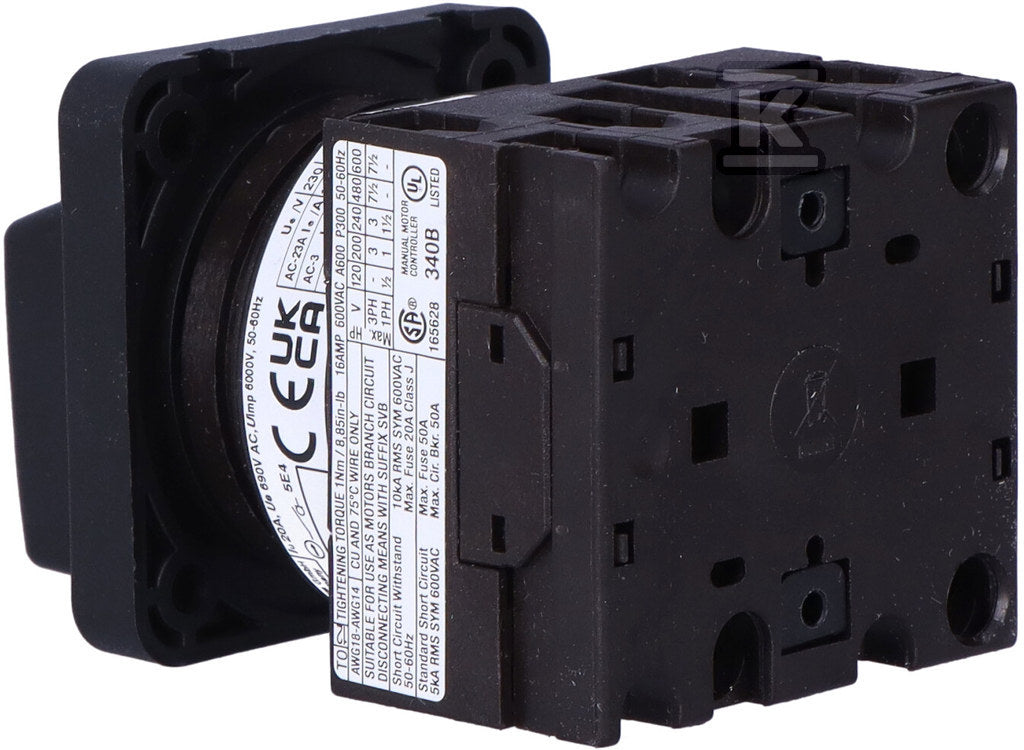 Łącznik krzywkowy In=20A P=6.5 kW T0-2-8211/E