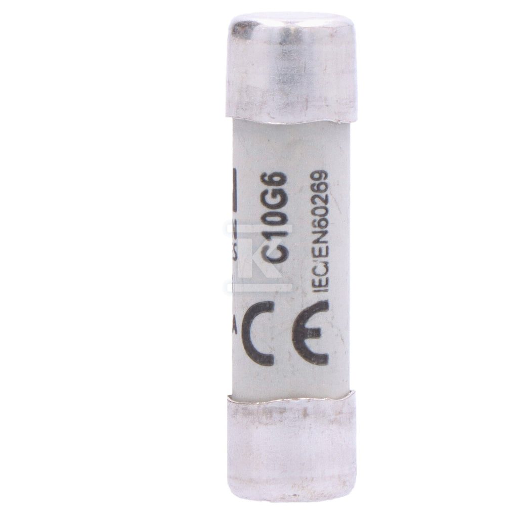 Wkładka cylindryczna 10 x 38 mm 6A GG 500V AC CYLINDRICAL FUSE 10 x 38 6A GG 500V AC